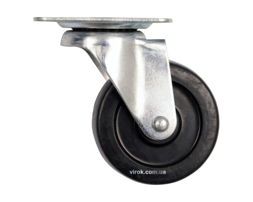 Колесо до візка поліпропіл. Ø=40мм, b=17мм VOREL з обертовою опорою; h=54мм, навантаж-20 кг [260]