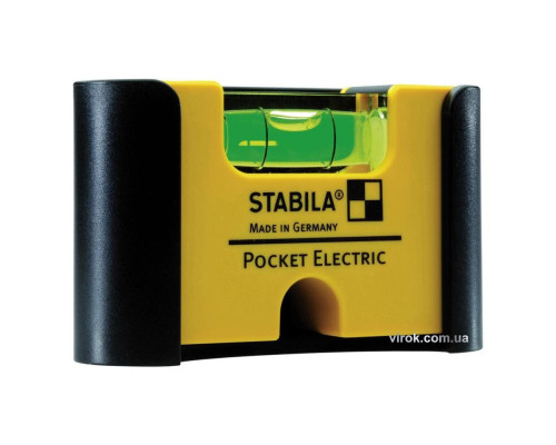 Рівень - міні STABILA Pocket Electric PRO для електриків магнітний, 1 капсула, кріп-чохол 7 х2 х4 см