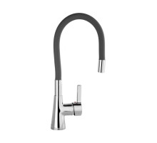 Змішувач води FALA "FLEXIBLE" для раковини з гнучкою темно-сірою лійкою [10]