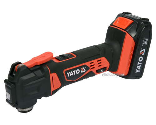 Багатофункційний ручний інструмент (реноватор) акумул. YATO, 18 В Li-Ion 2 Агод, з зарядн. прист [4]