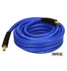 Шланг пневматичний гібридний (ПВХ+БНК) YATO: Ø12.5мм x10м, Ø=3/8", тиск ≤ 2 MPa, різьбов. з'єдн.[10]