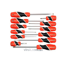 Набір викруток плоских хрестових YATO : SL, PH, SQ. 12 шт. [6/12]