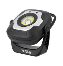 Прожектор діодний, переносний YATO, 10Вт, 1200/ 600/ 100 Lm 3 режими, живл.- акумул. 3,7 В, 4,4 АГод