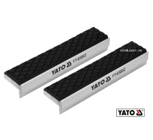 Губки змінні до лещат м'які YATO: 125 х 30 х 10 мм, алюмінієві з гумою [20/60]