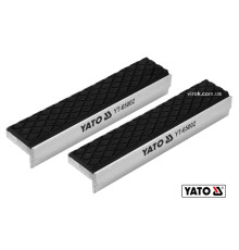 Губки змінні до лещат м'які YATO: 125 х 30 х 10 мм, алюмінієві з гумою [20/60]