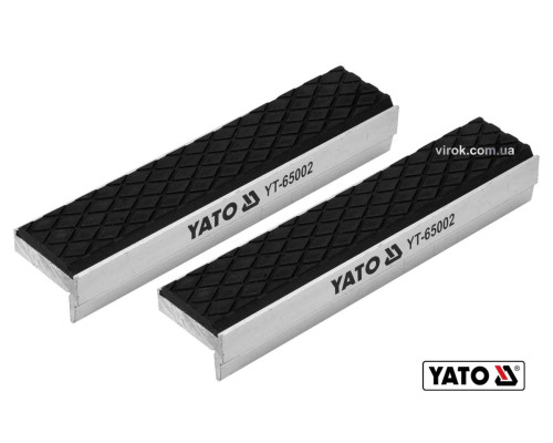 Губки змінні до лещат м'які YATO: 125 х 30 х 10 мм, алюмінієві з гумою [20/60]