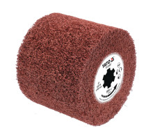 Щітка-вал до шліфувально-брашувальної машинки YATO фіброва по металу, Ø= 120/19 мм, шир.- 100мм [20]