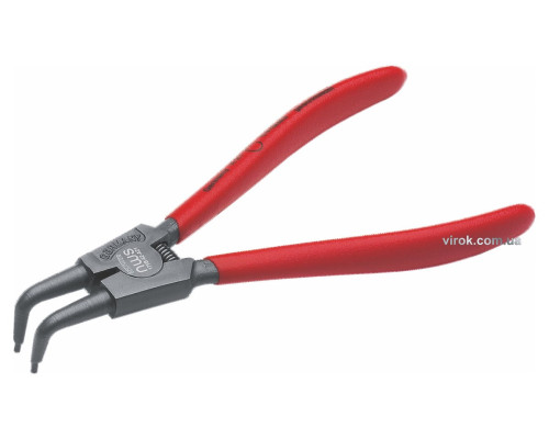 Знімач стопорних кілець NWS : вигнутий, L= 165 мм (розжим)