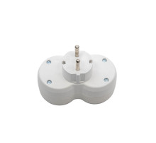 Вилка розгалужувальна електромережева ТМ VIROK на 2 гнізда 16А/250V з заземленням