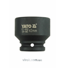Головка торцева ударна 6-гранна YATO : квадрат 3/4", М= 42 мм, L= 57 мм [4/16]