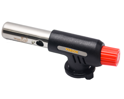 Пальник газовий VIROK з цанговим (швидким) з'єднанням. Piezo, ceramic [50/4]
