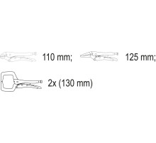 Клещи зажимные VOREL для сварочных работ, 4 шт. [6/24]