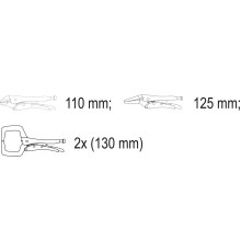 Кліщі затискні VOREL для зварювальних робіт, 4 шт. [6/24]