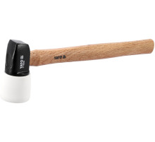 Молоток металлорезиновый YATO Ø= 65 мм x 125 мм, из деревьев. ручкой, m=1,3 кг, l=400 мм [6/12]