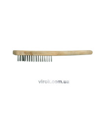 Щітка ручна з стального дроту VOREL, 4 ряди [12/120]