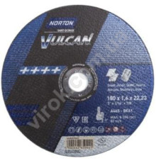 Диск відрізний по металу і нержав. сталі тм "NORTON VULCAN"; Ø= 180х22,2 мм, t= 1,6 мм