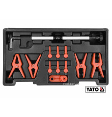 Затискачі для металевих і гнучких проводів YATO : 12 шт + кейс(DW)