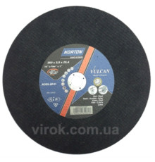 Диск відрізний по металу і нержав. сталі тм "NORTON VULCAN FIXED"; Ø= 350х25,4 мм, t= 3.5 мм