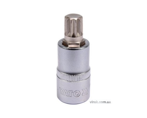 Головка торцева YATO квадрат 1/2 "SPLINE" M12, L= 55 мм [40/160]