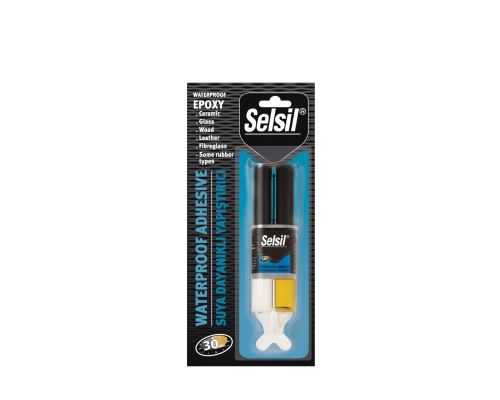 Клей 2-компонентный эпоксидный SELSIL "5 мин" водостойкий быстрый, 28 гр [12]