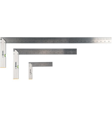 Кутники з рівнем VOREL : L=150/400/700 мм, метрична і дюймова шкали, алюміній+сталь, 3 шт [25/400]