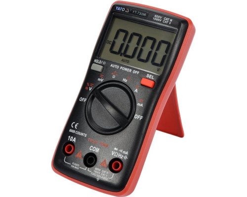 Мультиметр TRUE RMS електричних параметрів YATO з LCD-цифровим діапазоном 6000 [100]