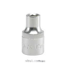 Головка торцева 6-гранна YATO : квадрат 1/2", М= 9 мм, L= 38 мм [12/120/240]