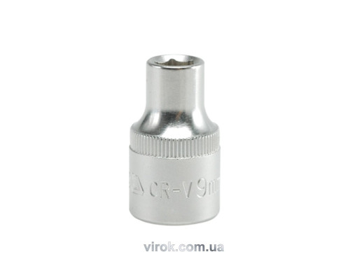 Головка торцевая 6-гранная YATO: квадрат 1/2", М=9 мм, L=38 мм [12/120/240]