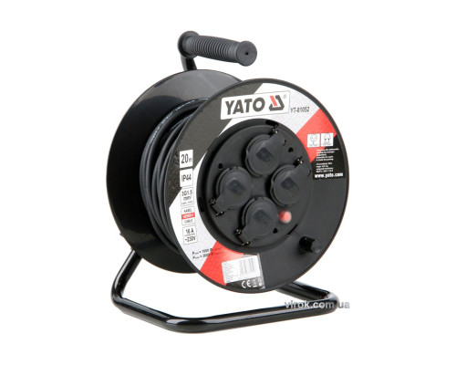 Подовжувач мережевий YATO : l= 20м. до 16 А на котушці; кабель 3-жильний S=1,5 мм² [2]