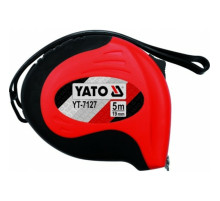 Рулетка YATO: L=5 м x 19 мм, с магнитным наконечником и нейл. покрытием [12/120]