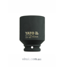 Головка торцева ударна 6-гранна YATO : подовжена, квадрат 3/4", М= 46 мм, L= 90 мм [3/12]