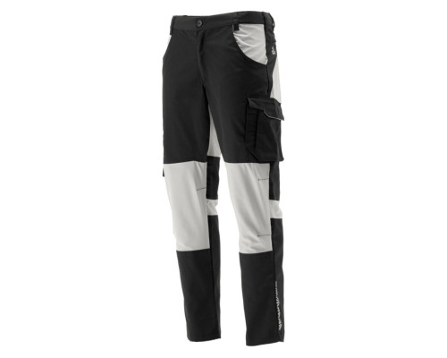 Брюки рабочие 4-WAY стреч SERWAL черно-серые YATO разм XL/ 92-98 см, рост- 178-188 см, 11 карманов [10]