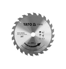 Диск пиляльний победітовий по дереву YATO: 305x30x3.2x2.2 мм, 24 зубці, R.P.M до 5000 1/хв [10]