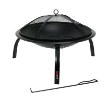 Чаша для огня LUND Ø= 56 см, выс.- 39 см на 3-х раскладных ножках с сетчатой крышкой [1]