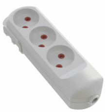 Колодка мережева VIROK: з 3 гніздами без заземлення