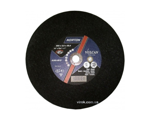 Диск відрізний по металу, нерж. сталі, бетону і чавуну "NORTON VULCAN FIXED"; Ø=350х 32 мм, t=3.5 мм