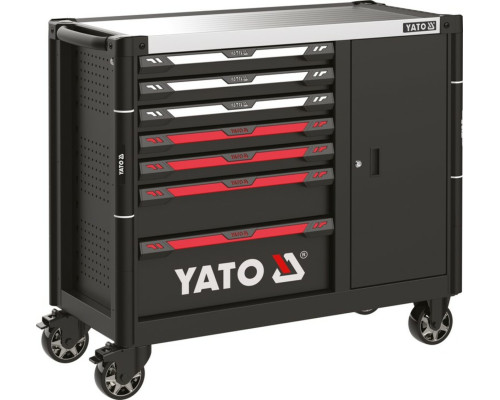 Шафа-візок для інструментів YATO з 7 шуфлядами і додатк. скринькою, 1100х 990х 480 мм [1]