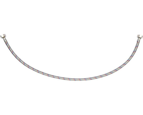 Шланг водопровідний з опліткою з нерж сталі FALA l= 800мм, Ø= 8/12, з'єднання F-1/2" х F-1/2" 1 МПа