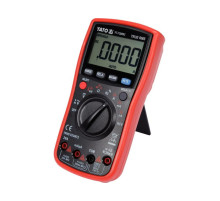 Мультиметр TRUE RMS електричних параметрів YATO з LCD-цифровим діапазоном 19999 від 2х1,5V;AA батар
