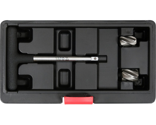 Фрези для гнізд датчиків ABS YATO, з тримачем- 1/4", Ø= 15х23 і 18х23 мм, кпл. 3 елем. [50]