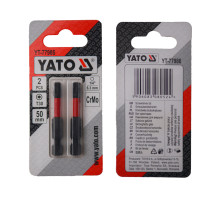 Отверточная насадка YATO TORX T30 х 50 мм. HEX 1/4”, хром-молибден, 2 шт.
