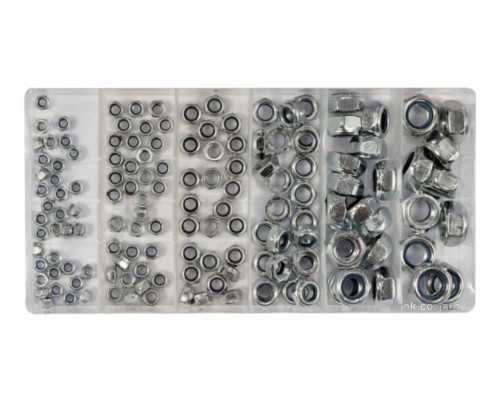 Гайки М4- М10 самозатисні YATO в пластиковій коробці; наб. 146 шт. [5/20]
