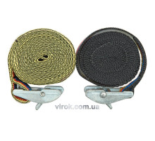 Пас для крепления багажа VOREL, зажим, фиксатор: 25мм х 250см 2шт. [10/80]