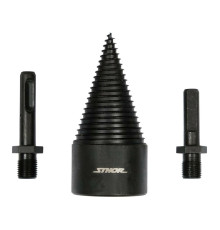 Свердло конічне для розколювання дерева VOREL, Ø= 45 мм h=95 мм з 2 шпинделями (SDS+ і 3-кутний) [4]