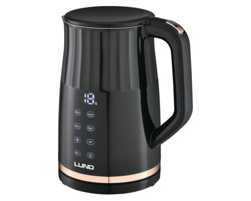Електрочайник з термостатом з нержавіючої сталі і поліпроп LUND 1,7л, 2200 Вт, живл від мережі 230 В