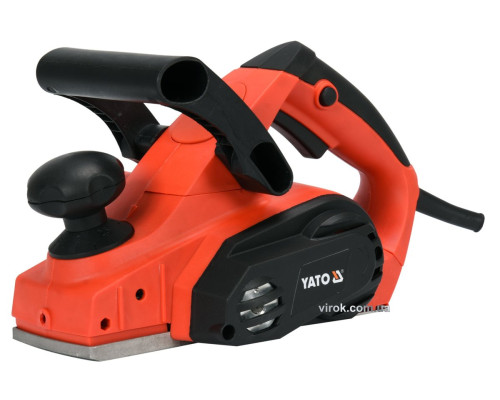 Рубанок мережевий YATO; P= 810 Вт, платформа b= 82 мм, глиб. струг. - 0-3 мм [6]