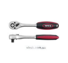 Трещатка YATO: квадрат 1/4", L= 148 мм, 72T [12/48/96]