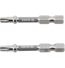 Насадка викруткова YATO TORX T25 х 50 мм. HEX 1/4", покрита нікелем, 2 шт.[10]
