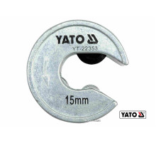 Труборіз YATO : для труб Ø= 15 мм, габарит Ø= 48 мм, алюміній /мідь /пластик. [10/50]