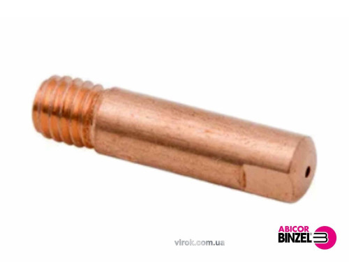 Накінечник зварювальний ABICOR BINZEL : E-Cu, 0.8 x M6 x 25 мм